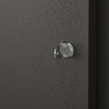 TROTTEN Cab w sliding doors/noticeboard, anthracite, 80x180 cm