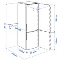 VÄLGÅNG Fridge/freezer, IKEA 700 freestanding/stainless steel colour, 246/83 l
