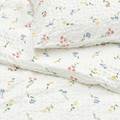 PILDVÄRGMAL Duvet cover and 2 pillowcases, white/floral pattern, 200x200/50x60 cm
