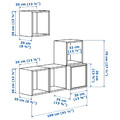 EKET Wall-mounted cabinet combination, dark grey, 105x35x120 cm