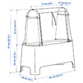 ASPAREN Plant set, outdoor grey/transparent white, 89x38x91 cm