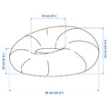 BRÄNNBOLL Inflatable gaming lounge chair, bright green