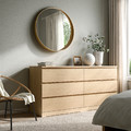 STOCKHOLM Mirror, oak veneer, 80 cm