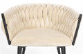 Glamour Braided Chair ROSA, black-beige