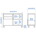 BESTÅ TV bench with doors, dark grey/Lappviken/Stubbarp dark grey, 120x42x74 cm