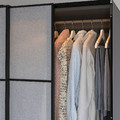 ÖVERSIDAN LED wardrobe lighting strp w sensor, dimmable dark grey, 96 cm