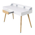 Desk Skans, white/oak
