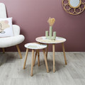 Nesting Tables Set of 2 Arty, pastel