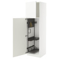 METOD High cabinet with cleaning interior, white/Ringhult white, 60x60x200 cm