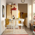 VIHALS / VIHALS Table and 4 chairs, white white/white, 107 cm