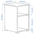 SKRUVBY Side table, black-blue, 40x32 cm