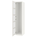 PAX Wardrobe with 1 door, white/Bergsbo frosted glass, 50x60x236 cm
