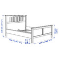 HEMNES Bed frame, white stain, Luröy, 160x200 cm