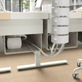 MITTZON Desk, birch veneer white, 160x80 cm