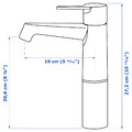 BROGRUND Wash-basin mixer tap, tall, chrome-plated