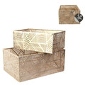Set of 2 Organizers Baskets Amiable S, gold