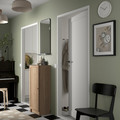 BILLY / OXBERG Bookcase with door, oak effect, 40x30x106 cm