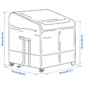 VÄTTERSÖ Storage box, outdoor, dark grey, 78x72x79 cm