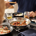 SLÄTROCKA Cookware kit with detachable handle, frying pan stainless steel