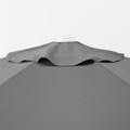 HÖGÖN / IGGÖN Parasol with base, grey/dark grey, 270 cm