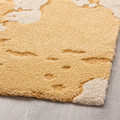 RINGKLOCKA Rug, low pile, yellow/off-white, 160x230 cm