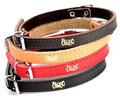 Dingo Leather Dog Collar 1.0x36cm, red