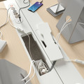 MITTZON Desk sit/stand, electric birch veneer/white, 120x80 cm