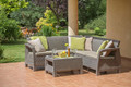 Large Outdoor Corner Furniture Set CORFU Relax, cappuccino