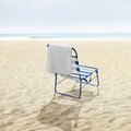 STRANDÖN Beach chair, blue/white