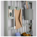 SNICKRA 8-piece storage board set, grey-green, 38x38 cm