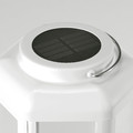SOLVINDEN LED solar-powered table lamp, lantern/white, 28 cm