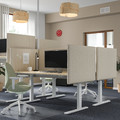 MITTZON Desk sit/stand, electric birch veneer/white, 160x80 cm