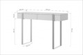 Modern Console Table Dresser Dressing Table Verica, charcoal/black legs