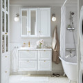 TÄNNFORSEN Wall cabinet with door, white, 40x15x95 cm