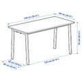 MITTZON Conference table, white/black, 140x68x75 cm