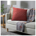 MÄVINN Cushion cover, red white/embroidery, 50x50 cm