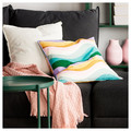 MYGGBLOMSTER Cushion cover, grey-blue/multicolour, 50x50 cm