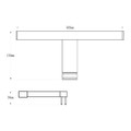 GoodHome 3in1 Bathroom Wall Lamp Craven 1350lm 4000K 50 cm, black