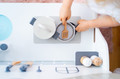 Wooden Kitchen Playset with Light & Accessories House, grey 3+