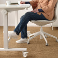 MITTZON Foldable table with castors, white, 140x70 cm