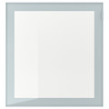GLASSVIK Glass door, light grey-blue/clear glass, 60x64 cm