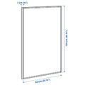 MITTZON Whiteboard/noticeboard, white, 84x110x2 cm