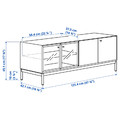 BOASTAD TV storage combination, black/oak veneer, 163x42x185 cm