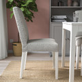 EKEDALEN / BERGMUND Table and 2 chairs, white/Ramna light grey white, 80/120 cm