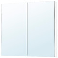 LETTAN Mirror cabinet with doors, mirror effect/mirror glass, 100x15x95 cm