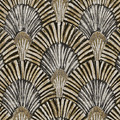 GoodHome Vinyl Wallpaper on Fleece Ametri, black