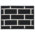 VÄNDPLATS Door mat, black/brick pattern, 40x60 cm