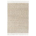 LENTÅTEL Rug, high pile, beige/handmade, 170x240 cm