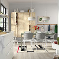 VIHALS Chair, white/Tibbleby beige-grey