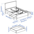 TONSTAD Bedroom furniture, set of 3, incl bed storage/oak veneer, 140x200 cm
